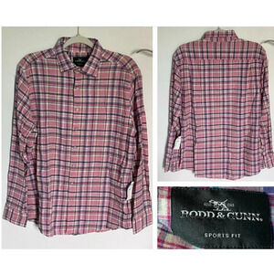 New! Rodd & Gunn Culdaff Point Long Sleeve Shirt In Coral Reef nwt 29400